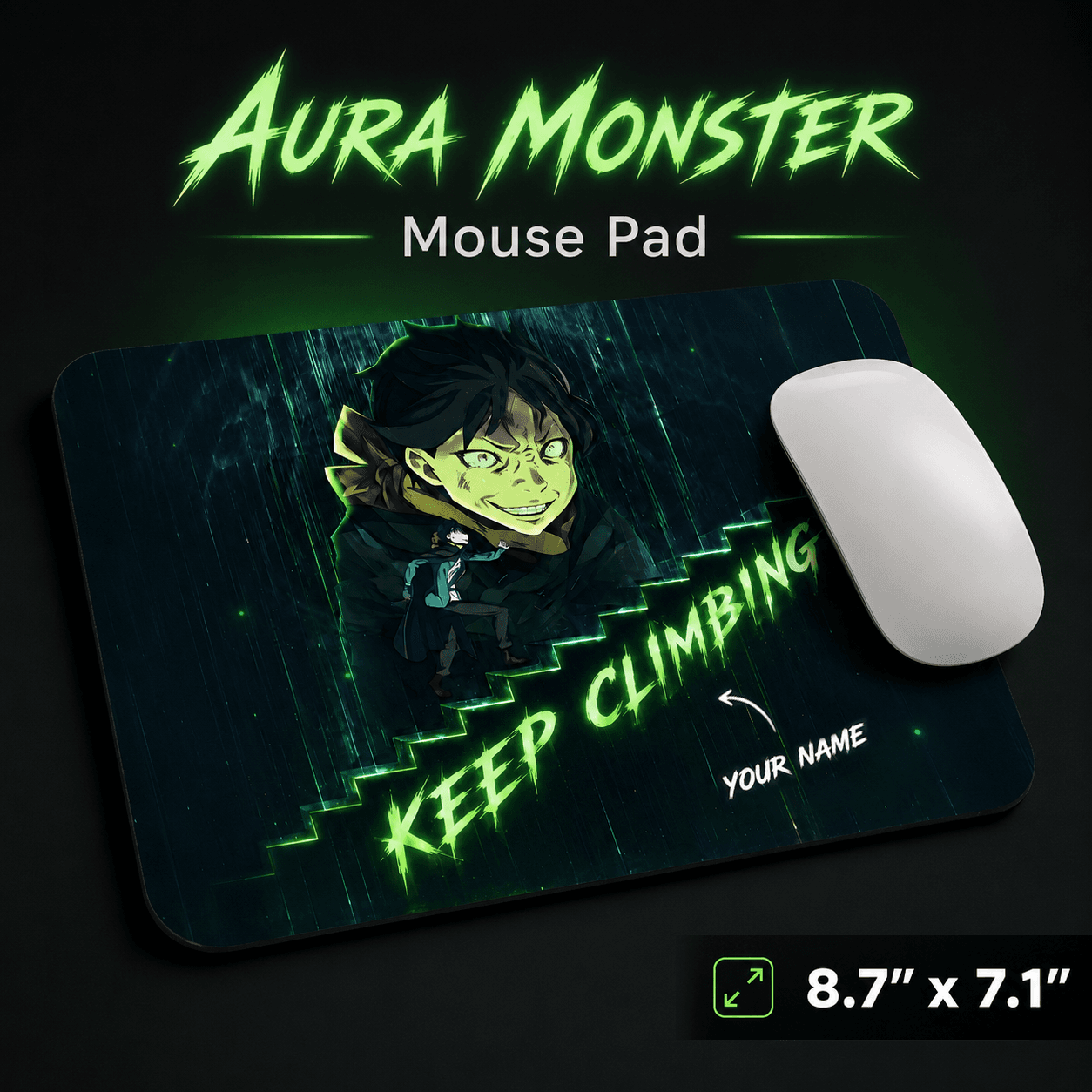 Personalized Aura Monster Mouse Pad